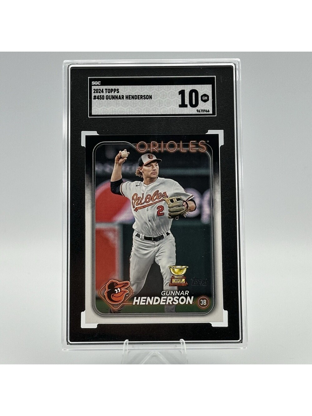 Gunnar Henderson 2024 Topps #450 Rookie Cup SGC 10 Gem Mint Orioles